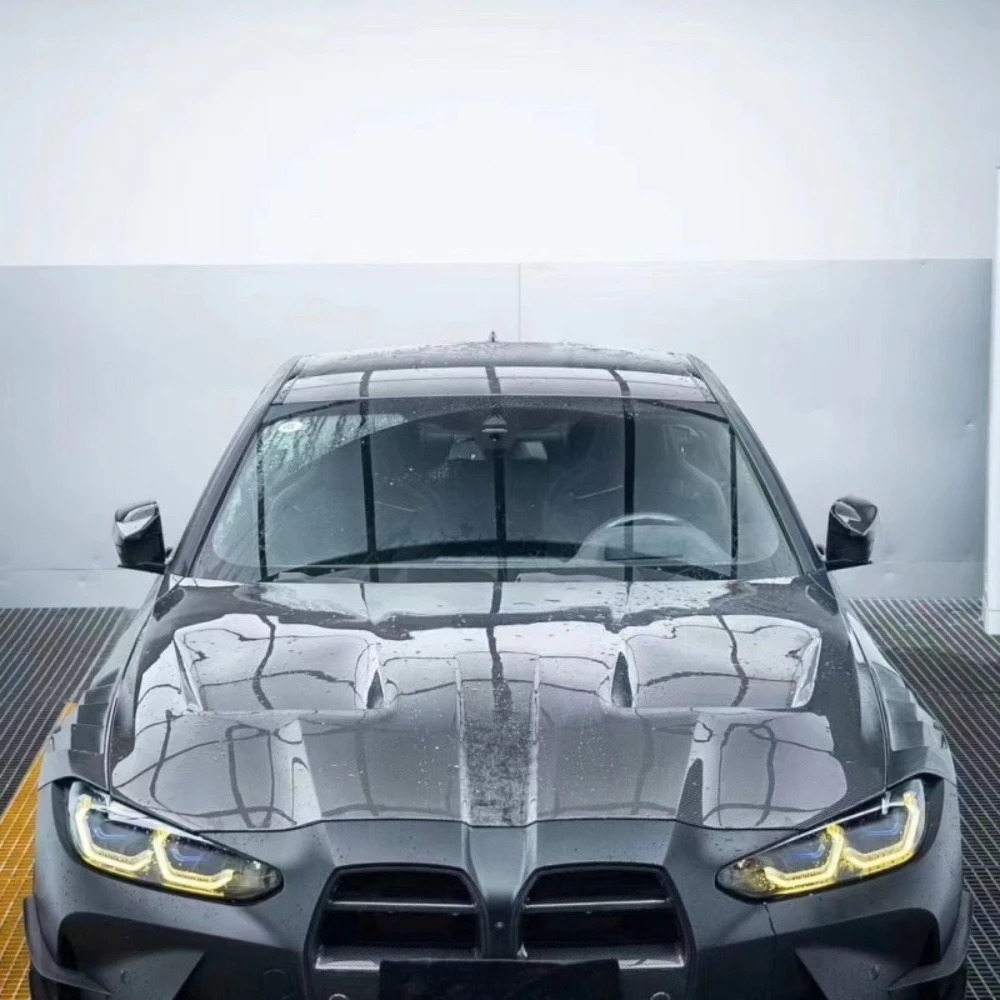 High Temperature Process Dry Carbon Fiber Engine Hood Body Kit for M3 M4 G80 G82 Upgraded AE Style